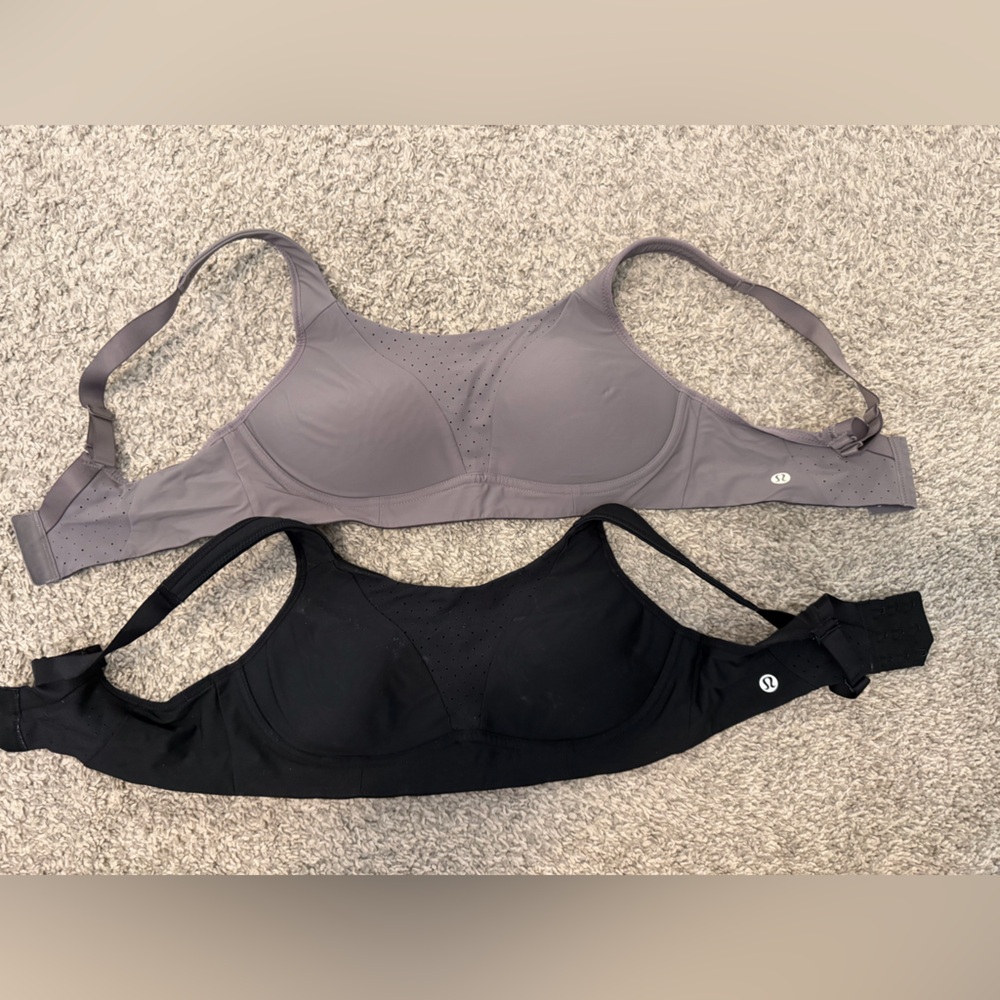 Lululemon Two Pack Black and Gray Sports Bras